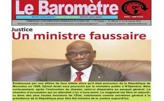 Promotion de la délinquance au Tchad: un ancien faussaire de billets nommé Garde des Sceaux